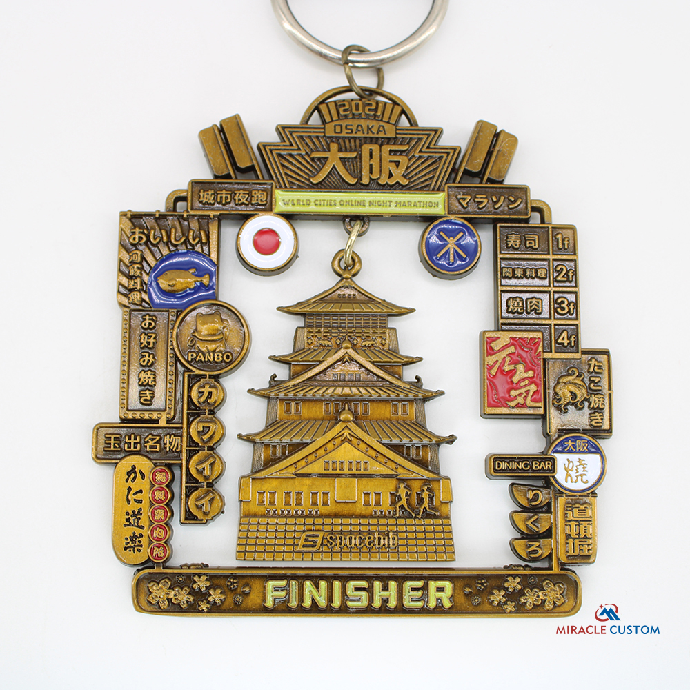 Custom Osaka Online Night Marathon World Cities Series Sports Medals