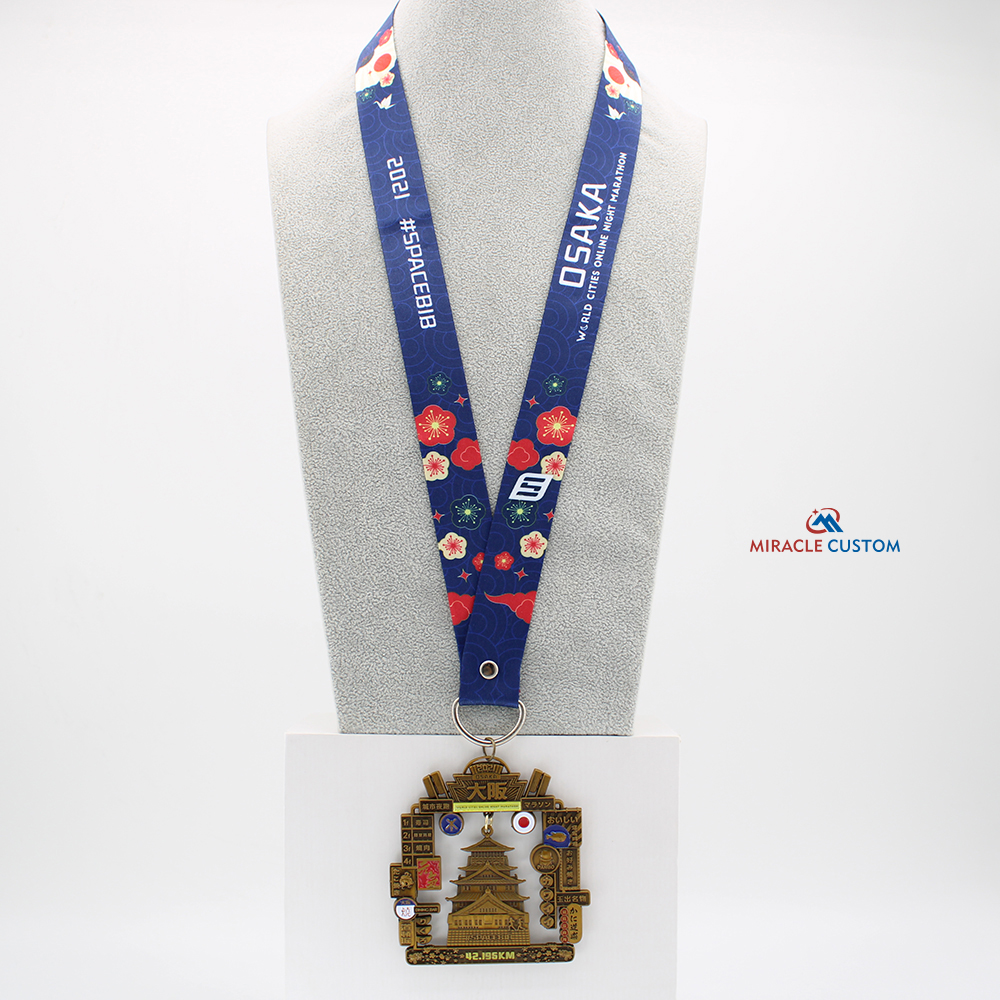 Custom Osaka Online Night Marathon World Cities Series Sports Medals