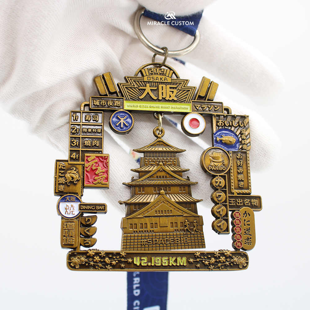 Custom Osaka Online Night Marathon World Cities Series Sports Medals