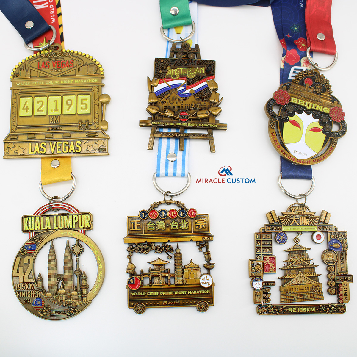 Custom Malaysia Night Marathon World Cities Series Sports Medals