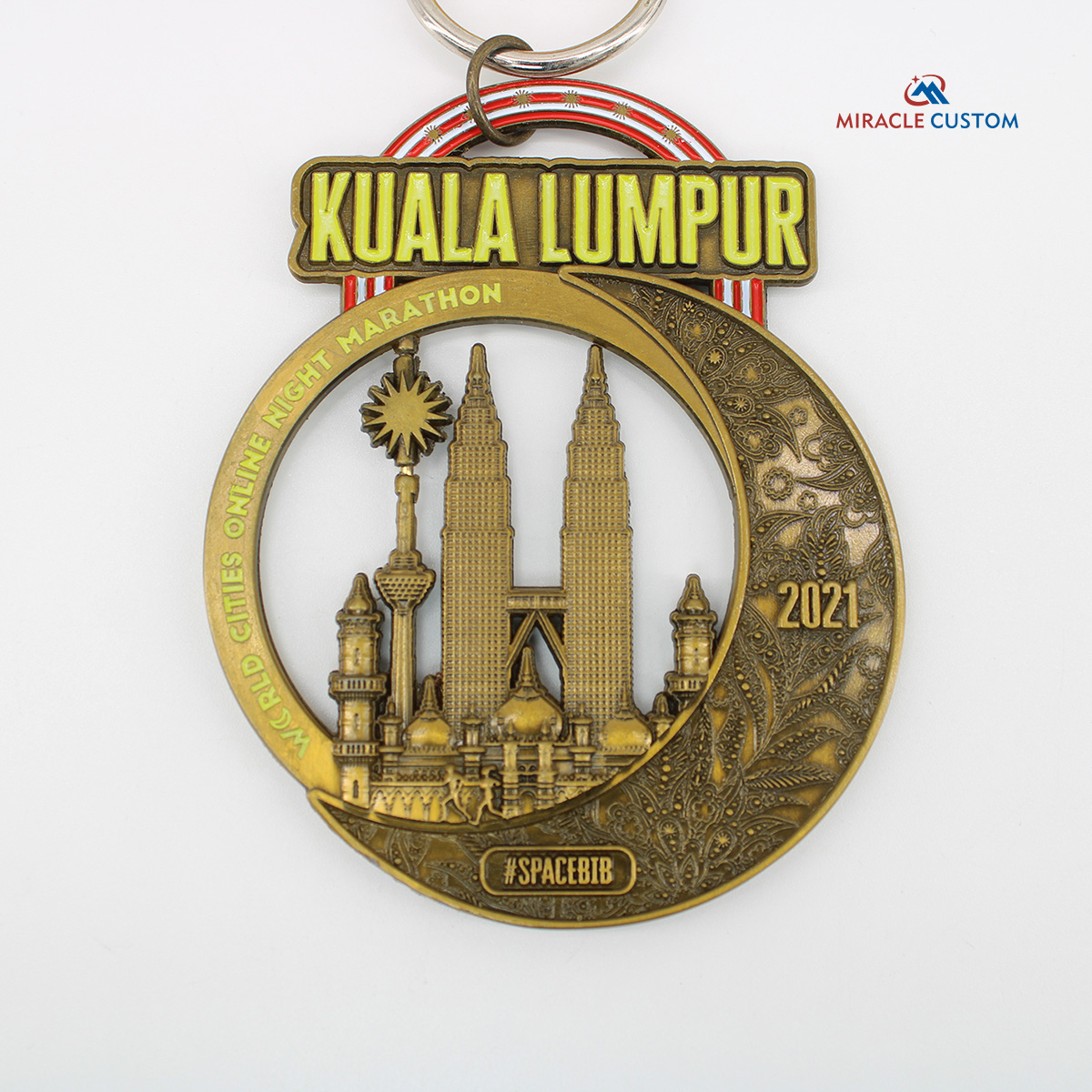 Custom Malaysia Night Marathon World Cities Series Sports Medals