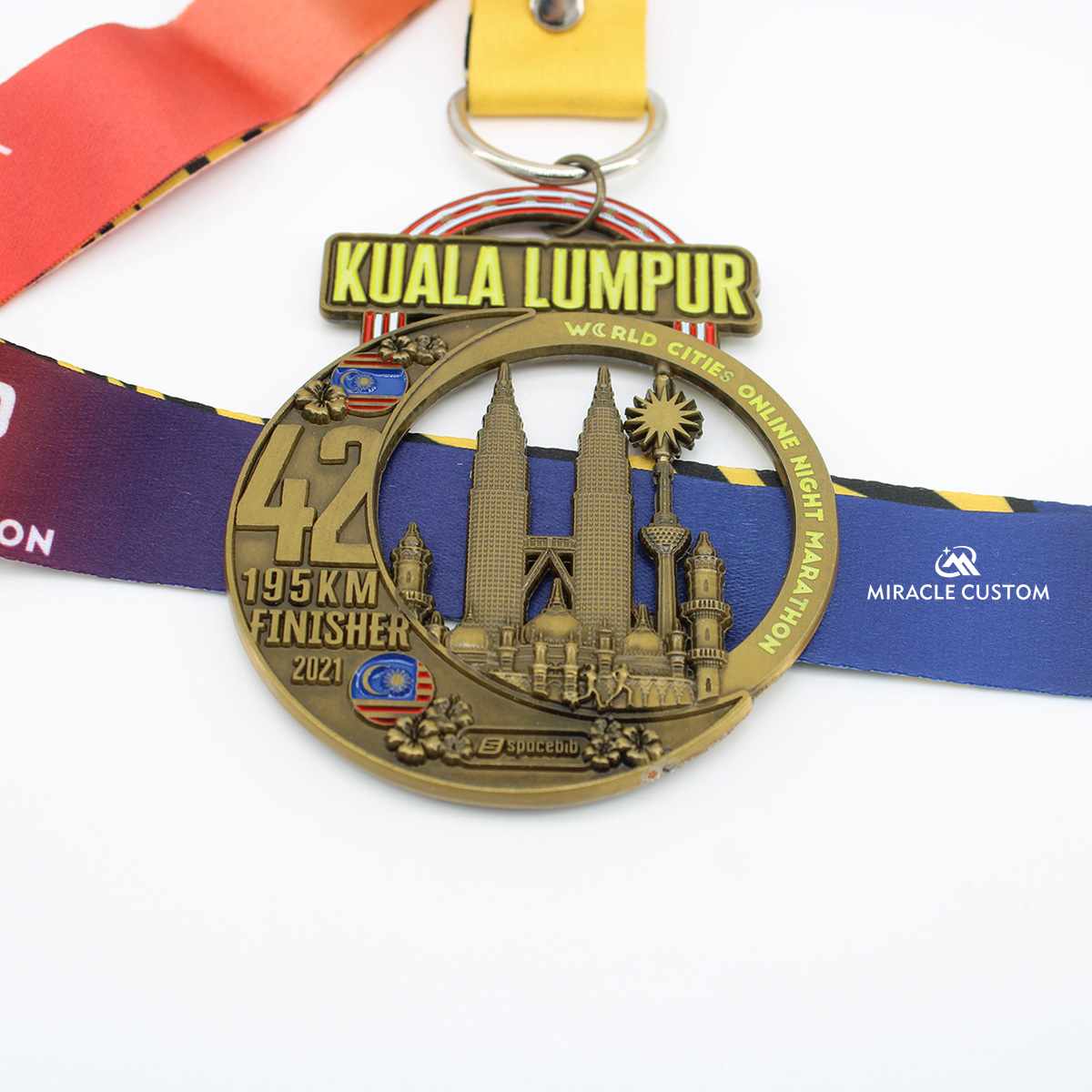 Custom Malaysia Night Marathon World Cities Series Sports Medals