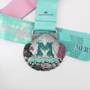 Custom Mermaid Run Glitter Sports Medals