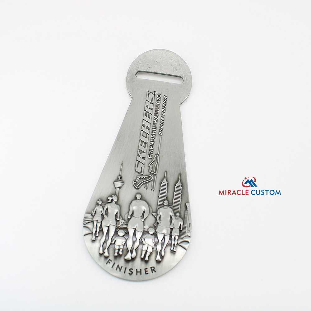 Custom Friendship walk 2020 pocket shoe spoon shape medals