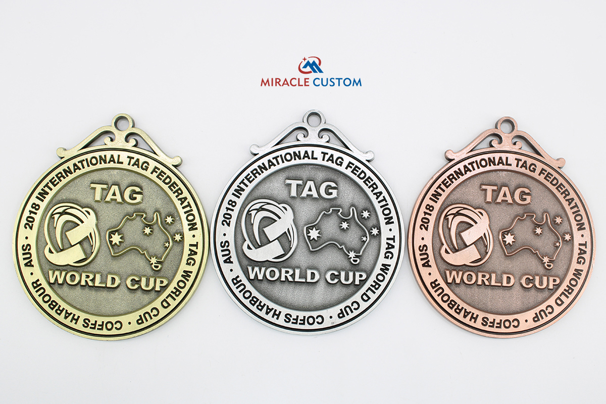 Custom Australia Tag World Cup OzTag Australia Sports Medals