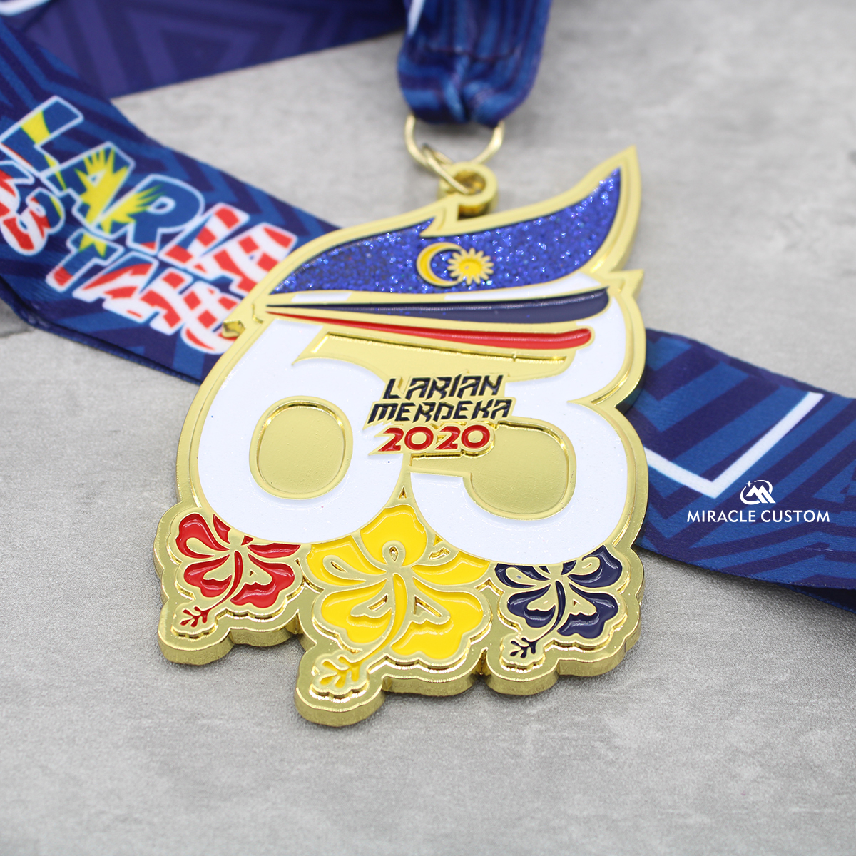 Custom Fun Run Medals Larian Dengkil Merdeka 2020 Sports Medals