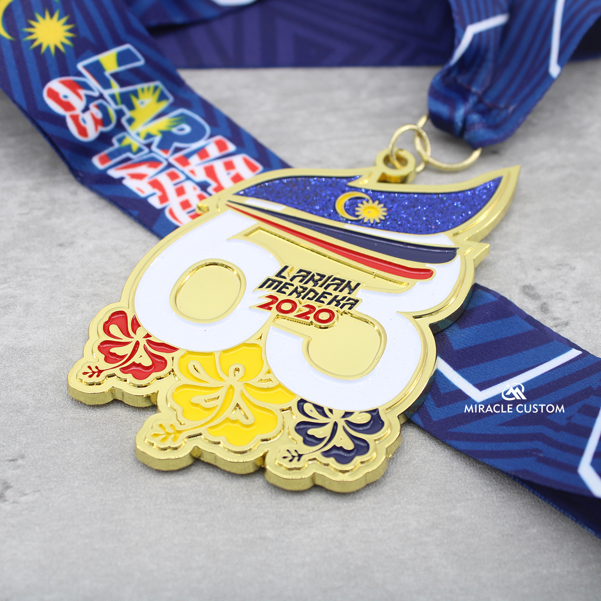 Custom Fun Run Medals Larian Dengkil Merdeka 2020 Sports Medals