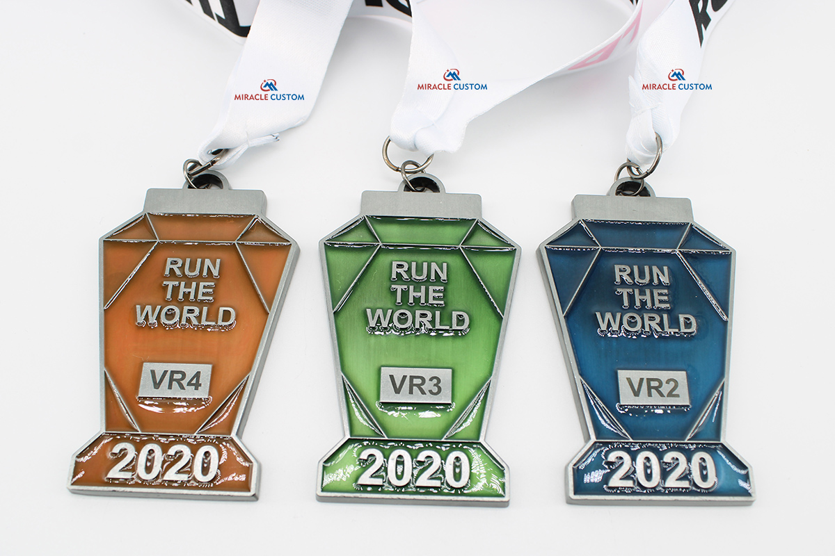 Custom Translucent Sports Medals Transparent Paint Award Medals