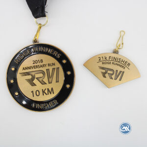 Bespoke Ridge Runner 10th Anniversary Run 2018 Multiple Piece Medals