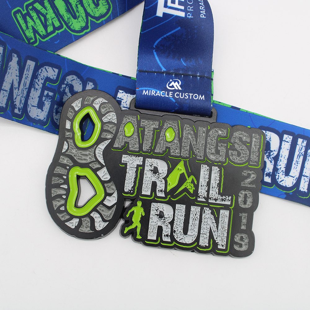 Custom Batangsi Trail Run Black Finish Medals