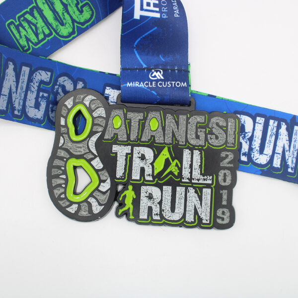 Custom Batangsi Trail Run Black Finish Medals