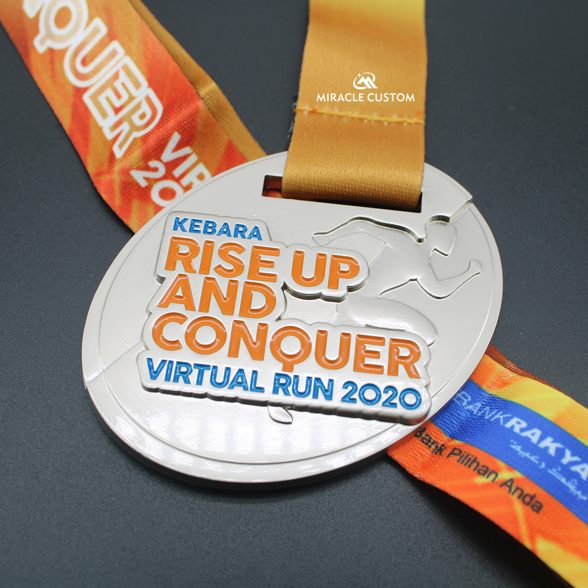 Cusotm KEBARA Rise Up and Conquer Virtual Run Medals