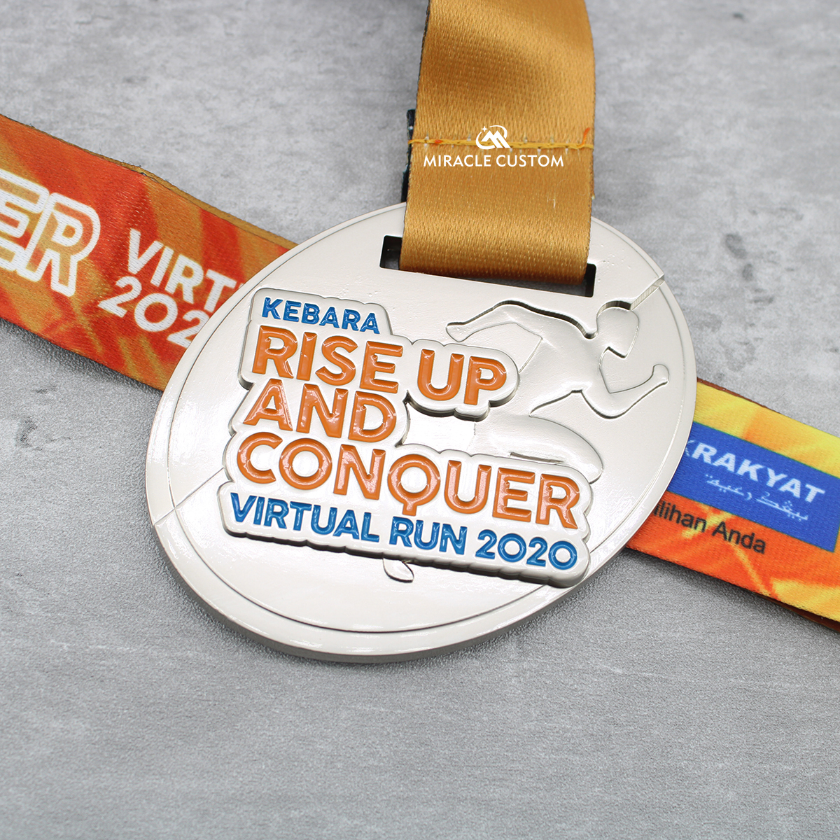 Cusotm KEBARA Rise Up and Conquer Virtual Run Medals