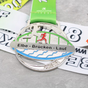Custom Elbe Brücken Lauf 2018 Finisher Medals