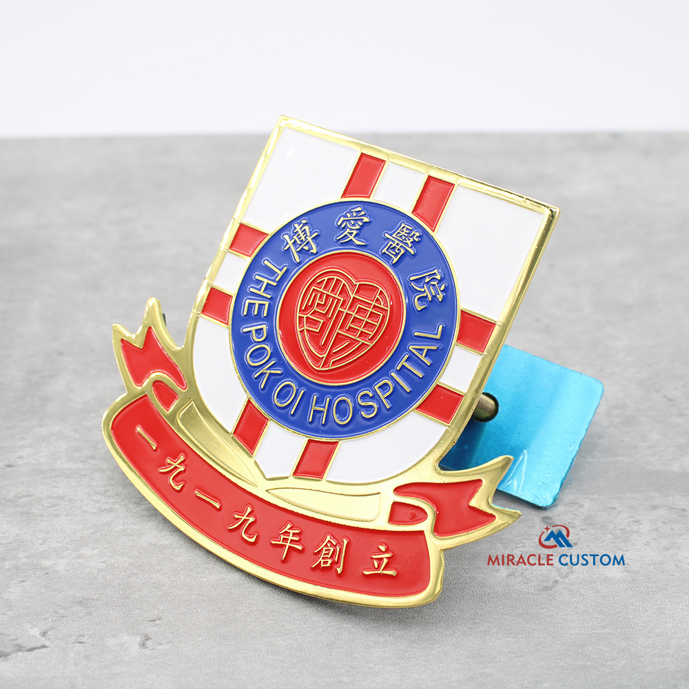 Custom Car Emblem and Badges Enamel logo with screw