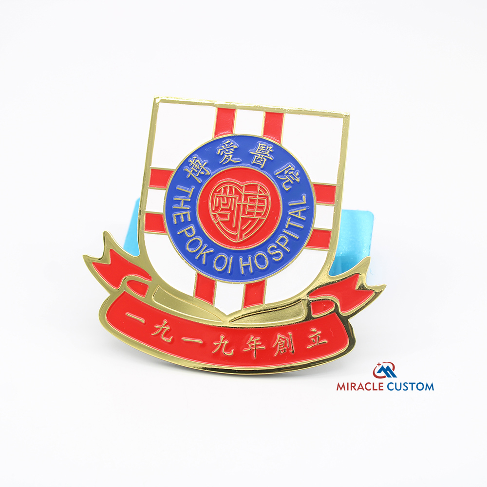 Custom Car Emblem and Badges Enamel logo with screw