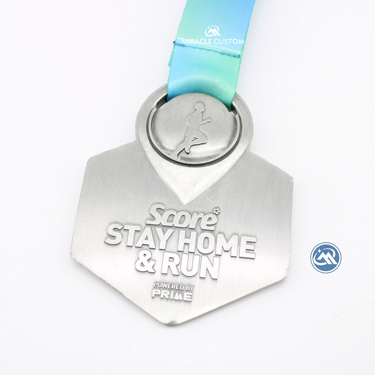 Custom SCORE Stay Home and Run 5K Challenge Medals