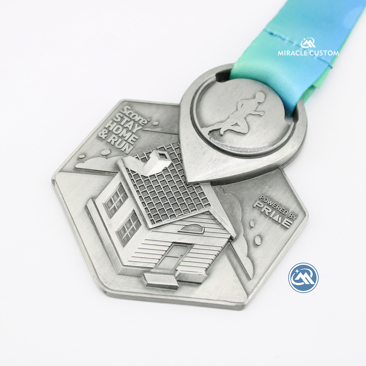 Custom SCORE Stay Home and Run 5K Challenge Medals