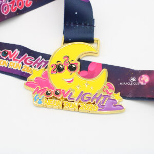 Custom Moon Light Neon Run Sports Medals