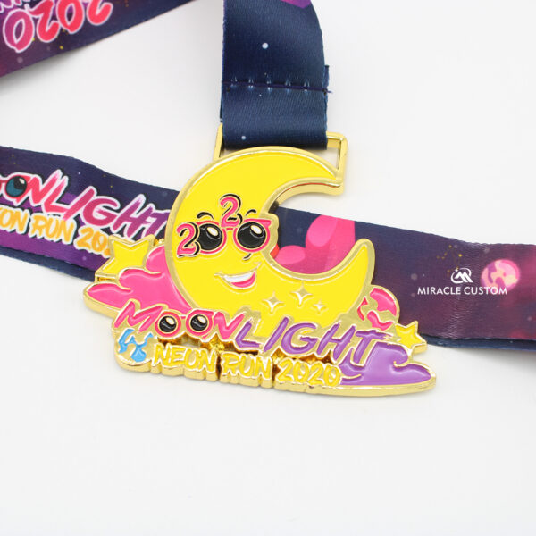 Custom Moon Light Neon Run Sports Medals