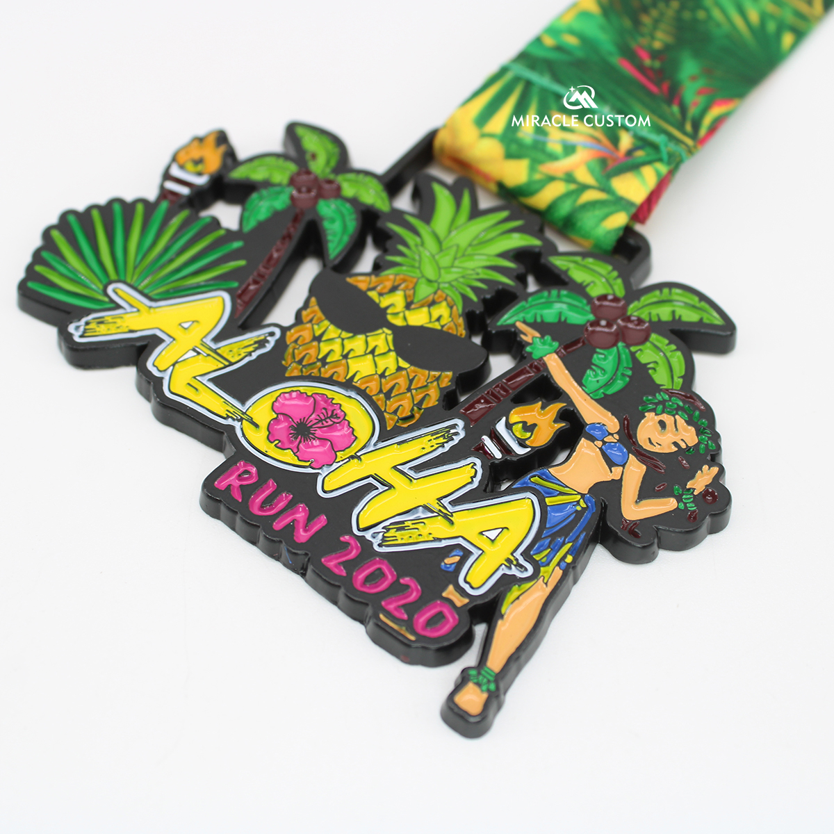 Custom Aloha Run 2020 Finisher Medals