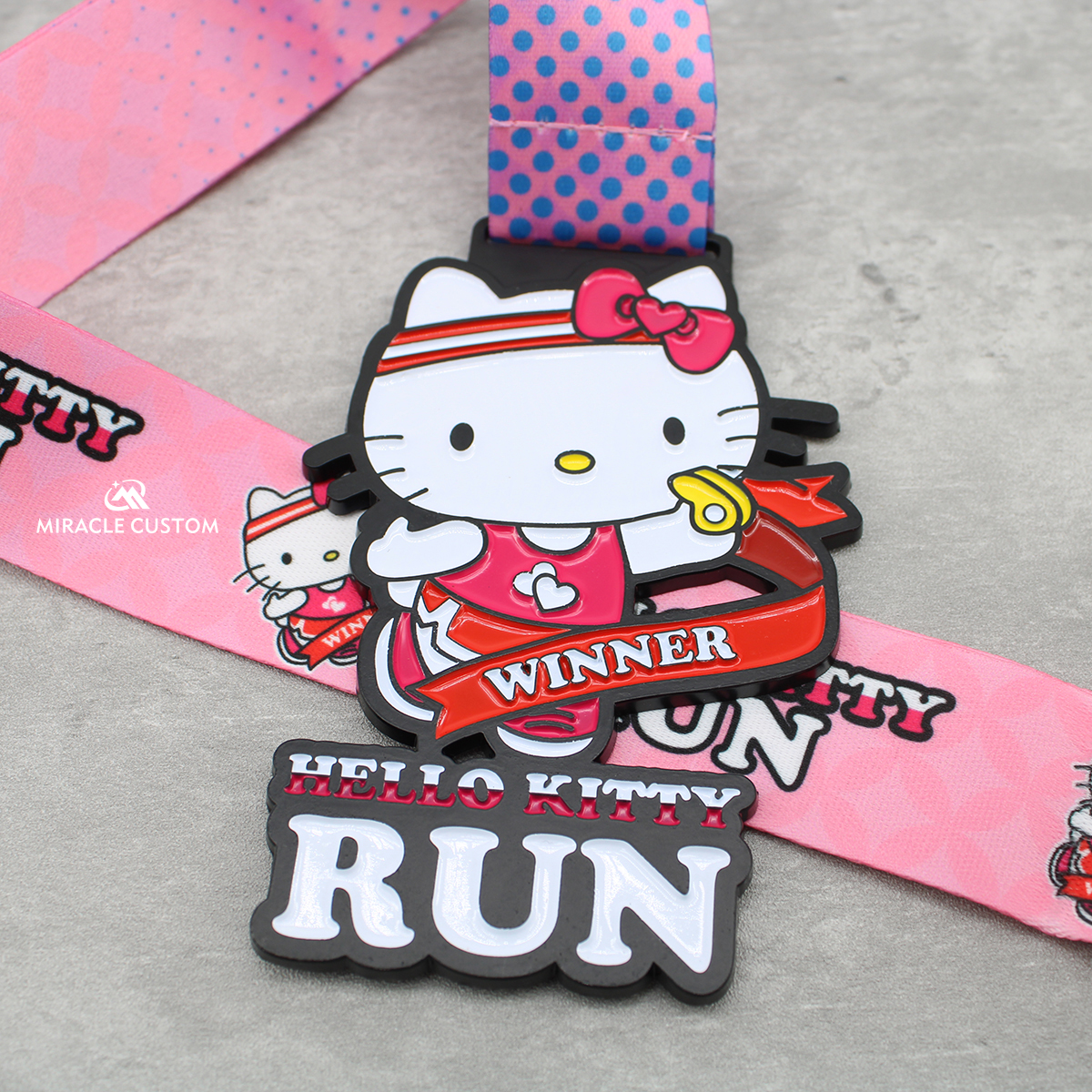 Bespoke Hello Kitty Fun Run medals