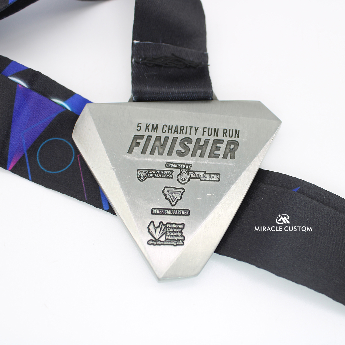 Custom Neon Run 5KM Finisher Charity Run Medals