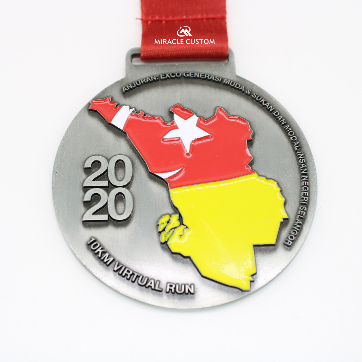 Custom 10KM Virtual Run IRun at home Sports Medals