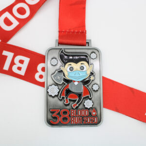 Custom 38 Blood Run 2020 Virtual Race Medals