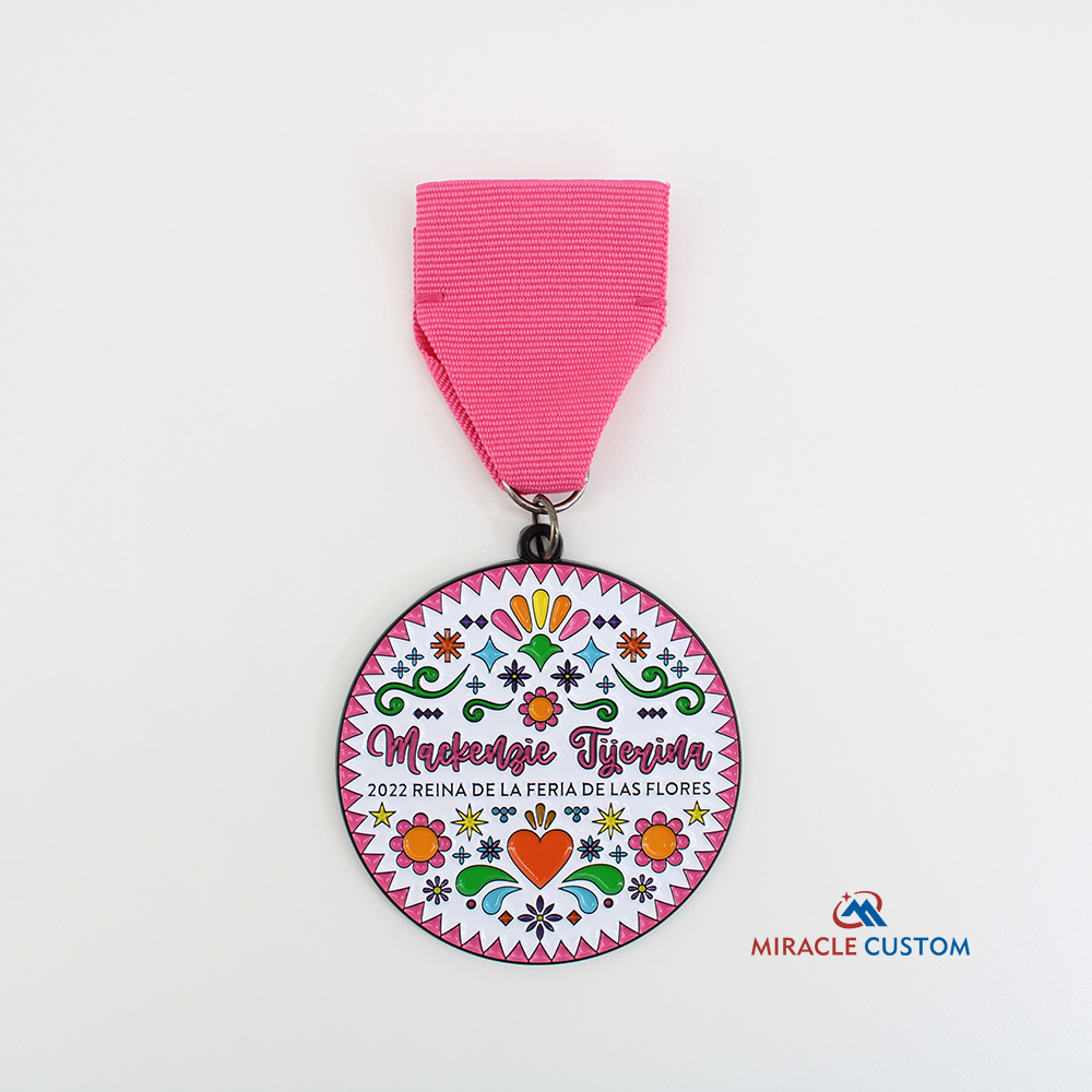  Custom Soft Enamel Fiesta Medals with Black Finish