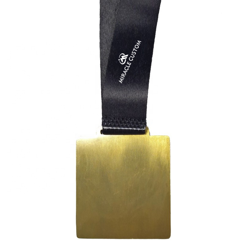 Custom Iron Island Triathlon Antique Gold Sports Medals