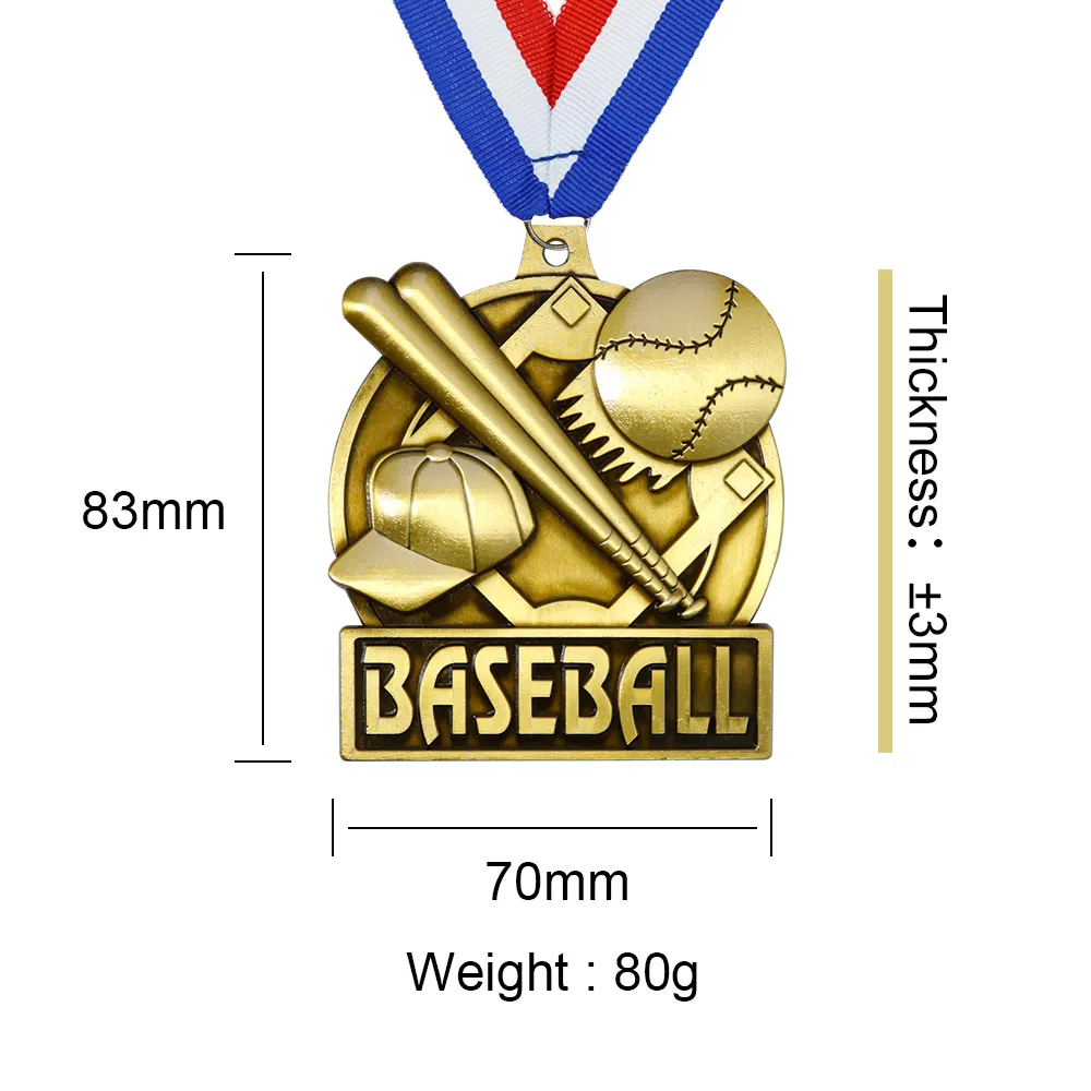 Wholesale Baseball award Medals