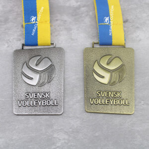 Custom Die Struck Volleyball Sports Medals