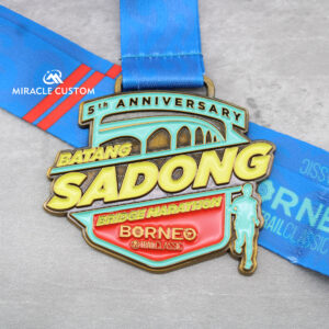Custom Bridge Marathon 21KM Finisher Medals
