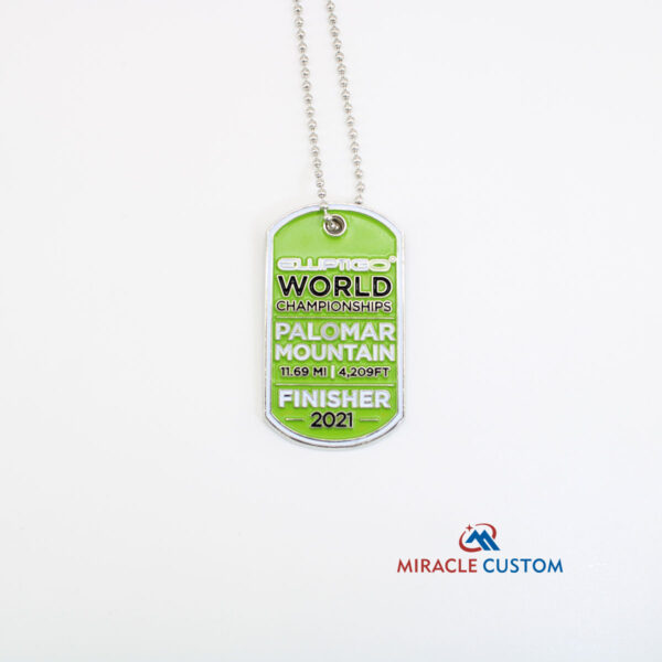 Custom World Champion Finisher Metal Dog Tag